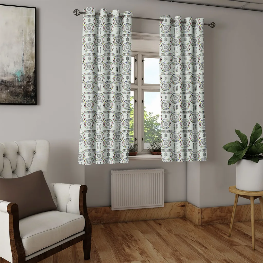 Rideau de salon ambiance ethnique, 280x245 cm pour déco d'intérieur - 2