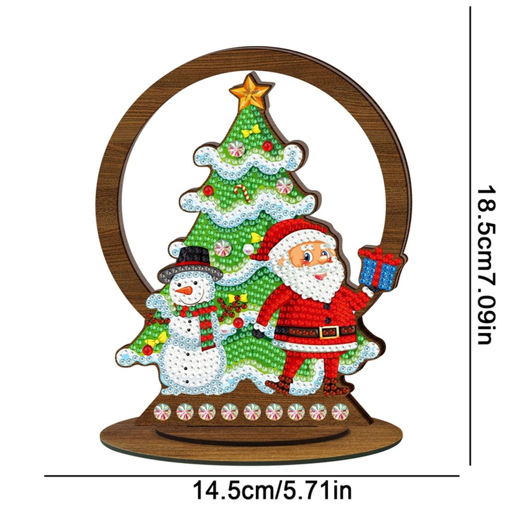 Tyanlenr 2x Weihnachten Diamond Painting 40x30cm - 5D DIY Diamant Malerei Set