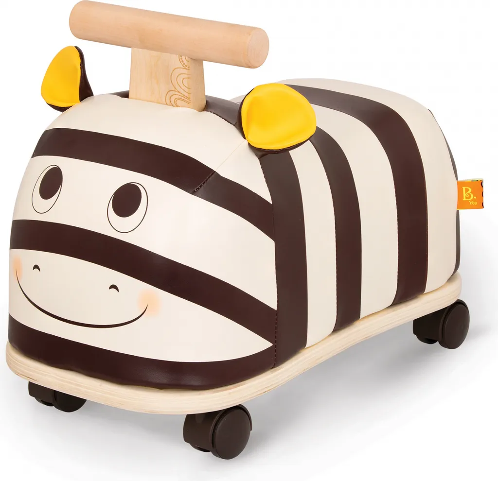 B. Trottinette en bois Zèbre à roulettes Roll-Zebra pour enfant 23x44x32cm