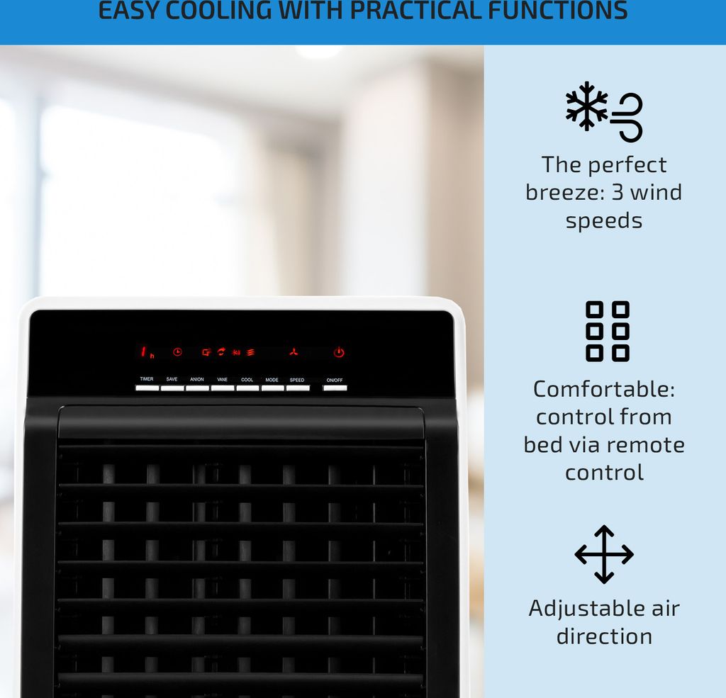 oneConcept Ochlazovač vzduchu 4v1, zvlhčovač, ventilátor, Obrázek produktu 4