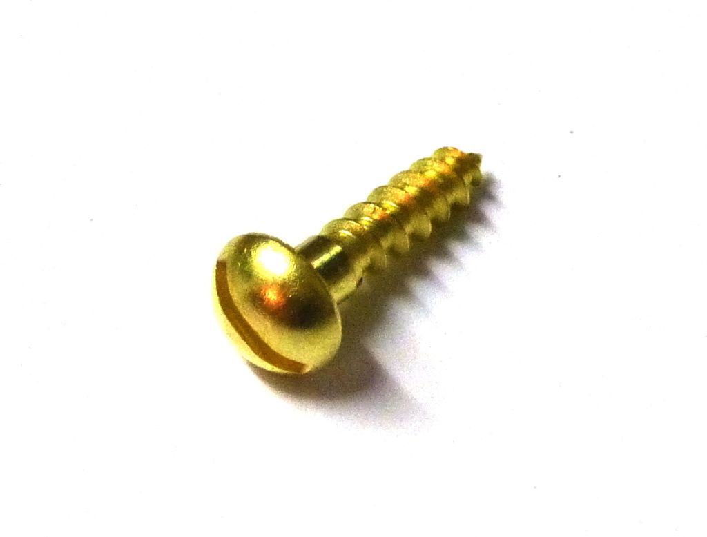 100 Stück Messing Holzschrauben mit Halbrundkopf und Schlitz - 2 x 10mm - DIN 96 - für Modellbau oder Restauration