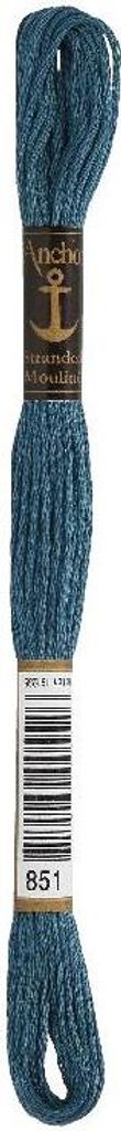 Anchor Sticktwist 8m, dkl graublau, Baumwolle, Farbe 851, 6-fädig