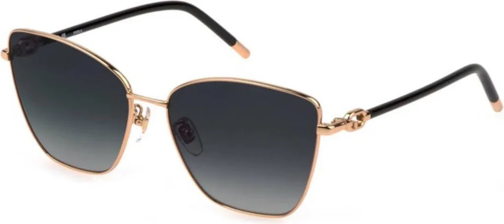 Lunettes de Soleil Furla SFU692 Dorées Idéales pour Conduite et Vacances