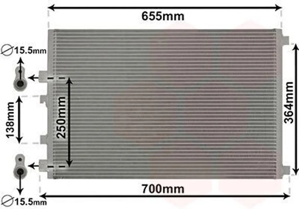 Radiateur de clim VAN WEZEL 43005422 pour circuit RENAULT SCÉNIC II