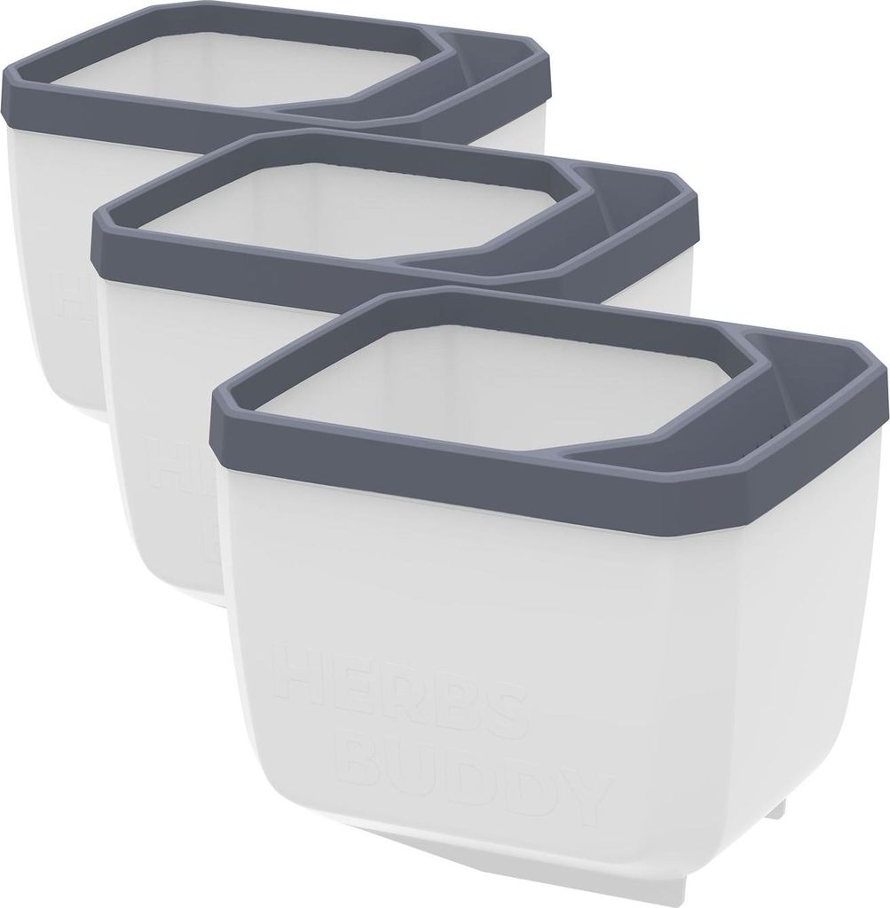 HERBS BUDDY Kräutertopf weiß | Kräutertöpfe von Gusta Garden, Menge (Stück):3 Stück