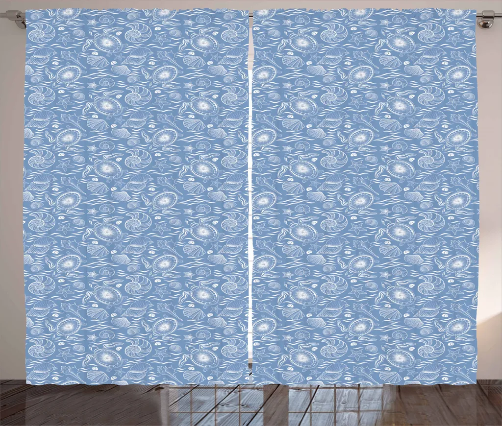 ABAKUHAUS Tartaruga Tenda Rustica 280x245 cm | Arredo Mare Azzurro e Bianco