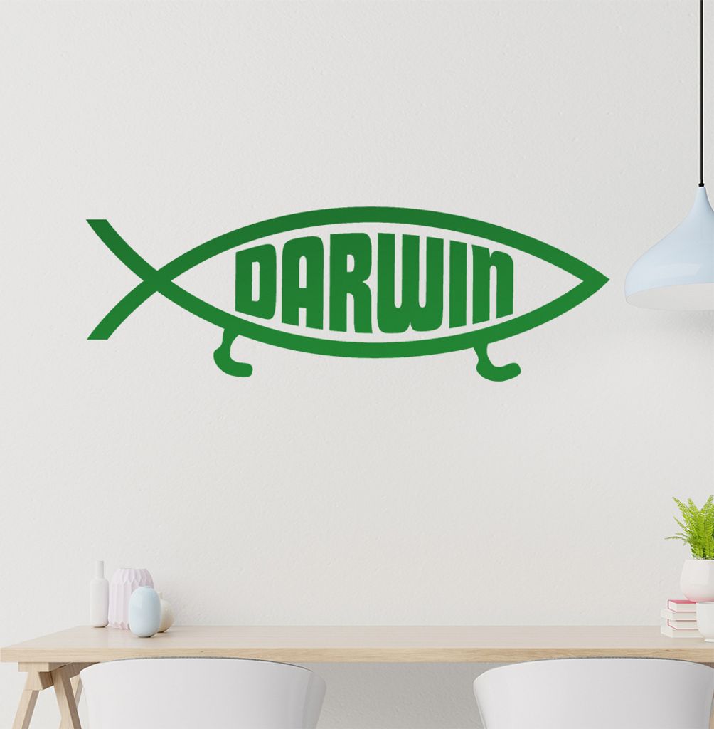 darwin Wandtattoo in 6 Größen - Wandaufkleber Wall Sticker - Dekoration, Küche, Wohnzimmer, Schlafzimmer, Badezimmer