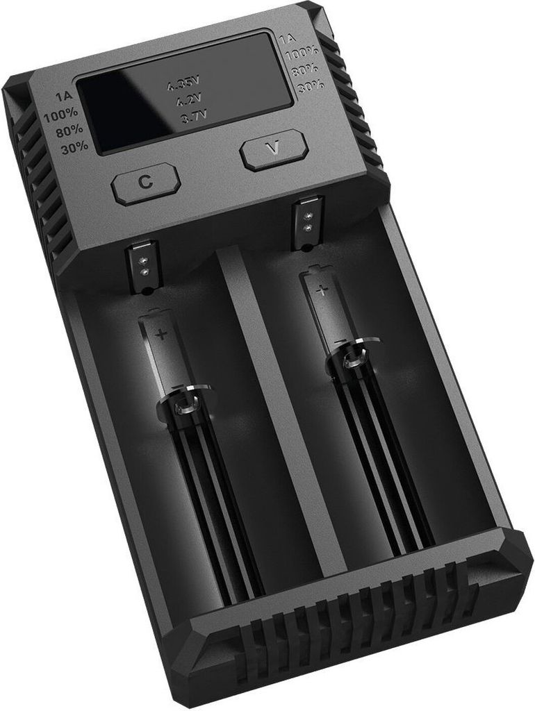 Ladegerät Nitecore NEW i2 1A für Li-Ion (18650, 14650, 12650), NiMH, NiCd (AA, AAA, AAAA, C, D)