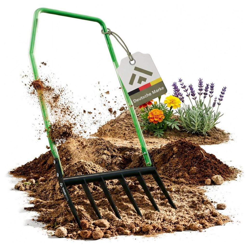 NovaTerra Grabegabel 6 Zinken (bodenlockerer forke aerifizierer mistgabel)