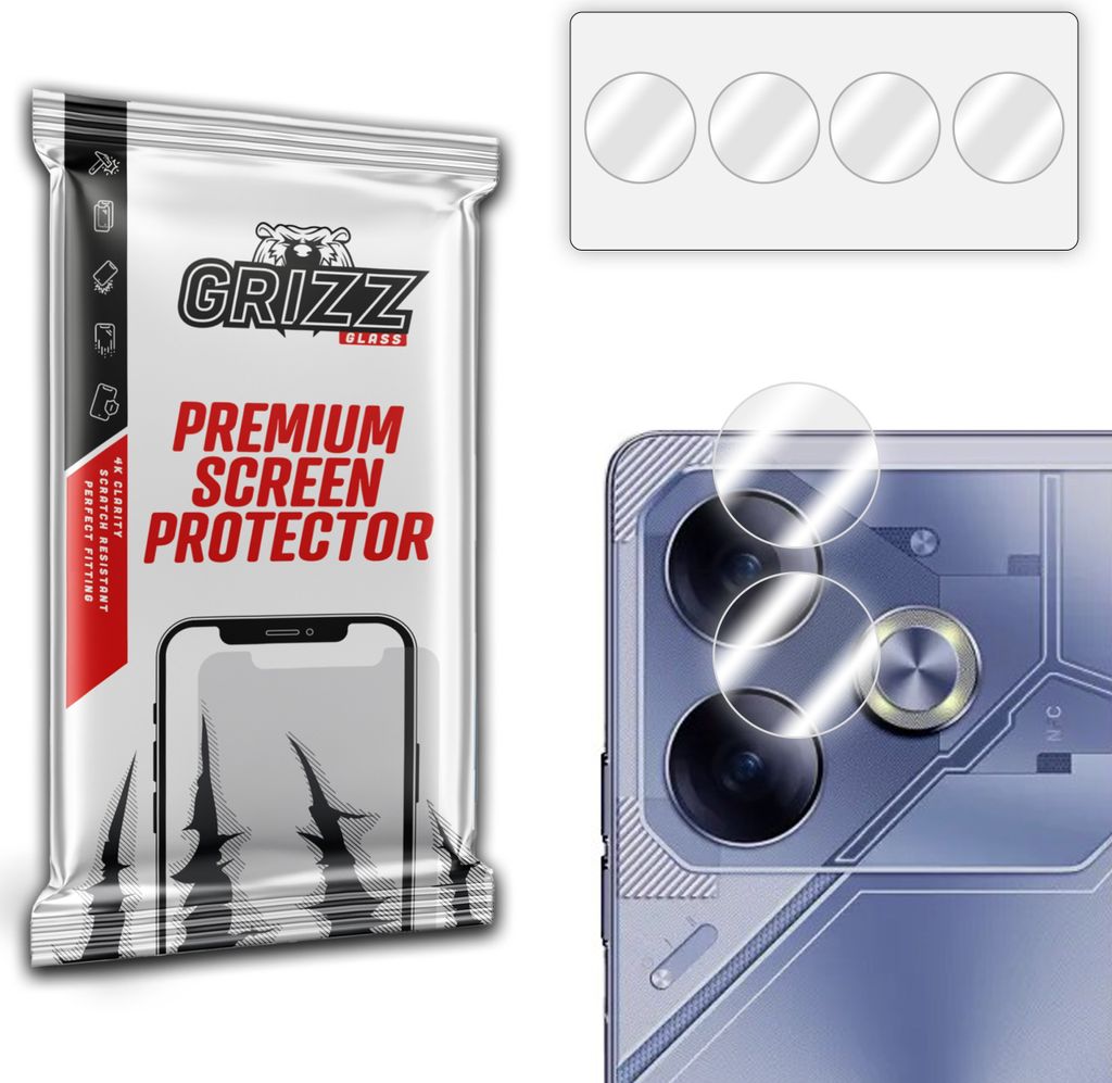 Sicherheitsglas für die Kamera GrizzGlass HybridGlass für Tecno Pova 6
