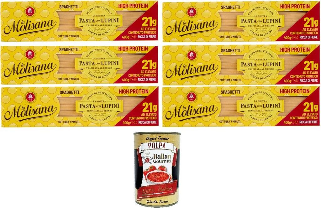 La Molisana, Spaghetti mit Lupinen, Protein-Tagliatelle mit Produktbild 