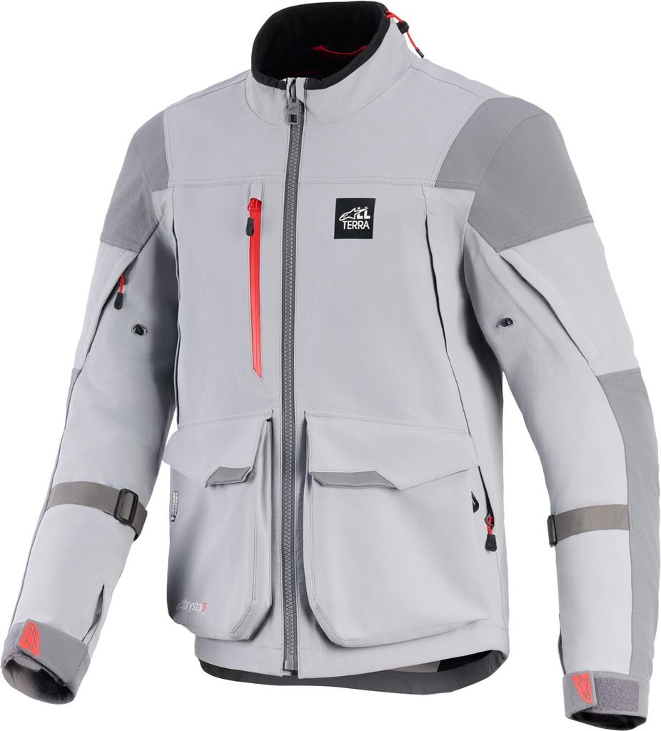 Alpinestars Maxdura Drystar XF wasserdichte Motorrad Textiljacke, grau/hellgrau, L