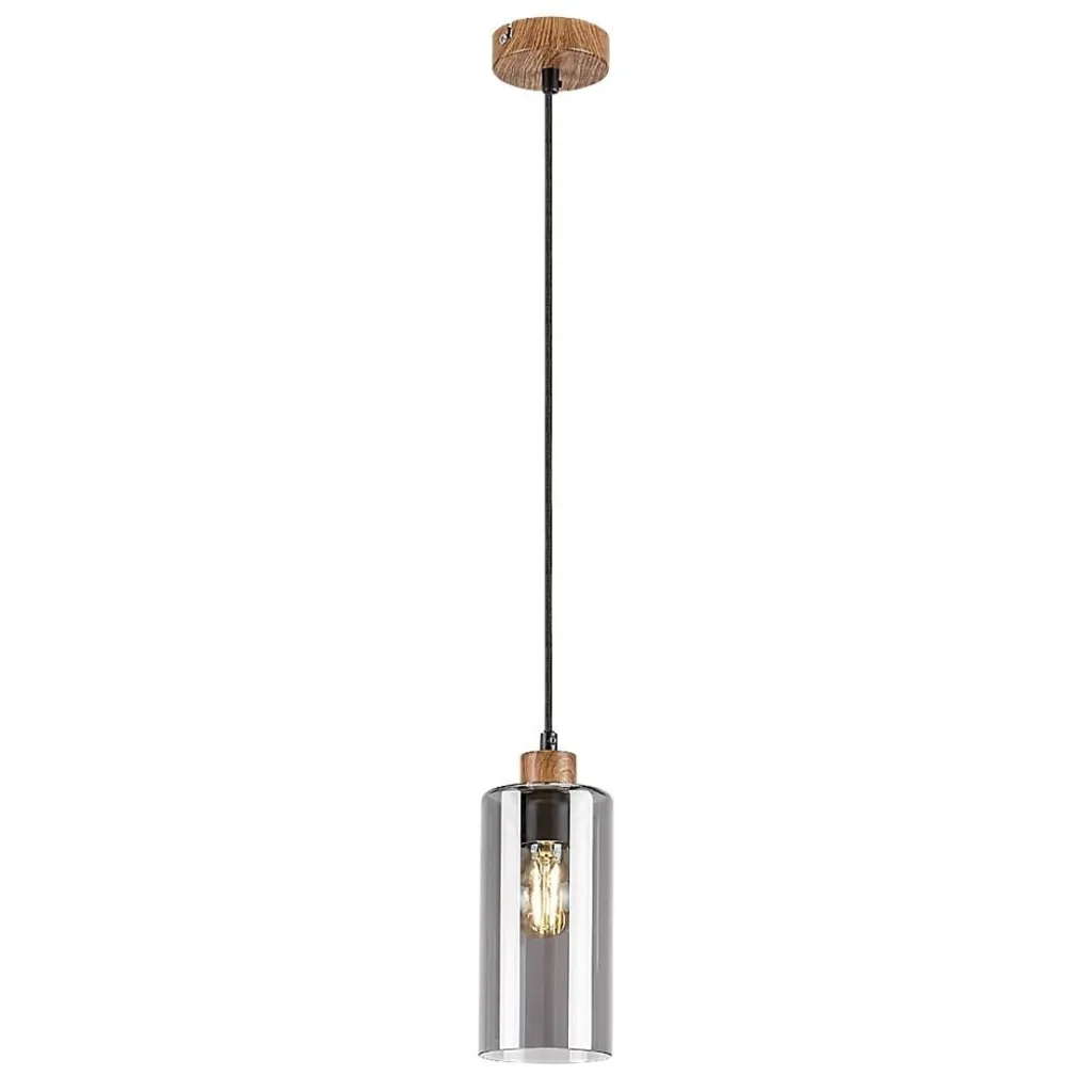 Rabalux 72141 Lampada a sospensione 1 spot Tanno, E27, marrone-grigio, rotonda, moderna, ø100mm