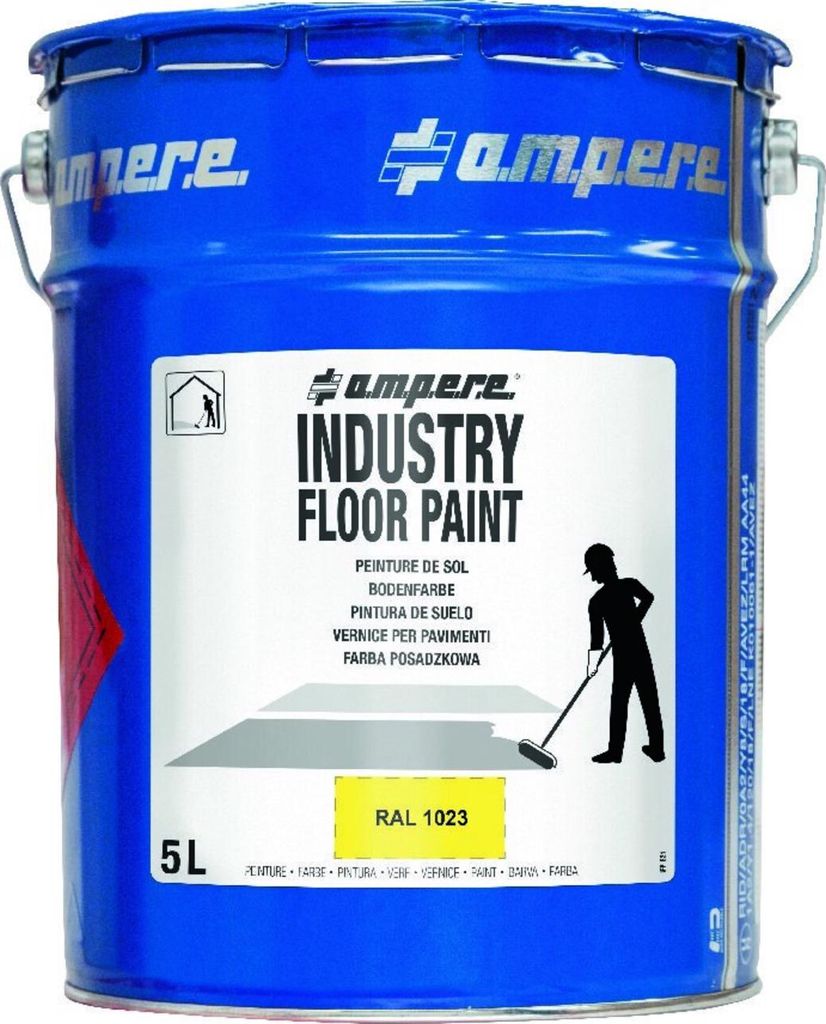 A.M.P.E.R.E. Bodenmarkierungsfarbe Traffic Industry Floor Paint 5L gelb