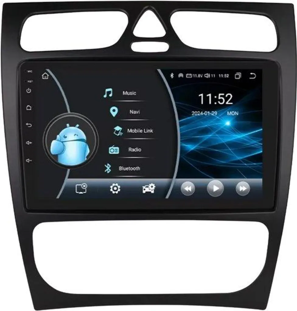 Autoradio Android écran QLED tactile avec fonctions DSP et Bluetooth