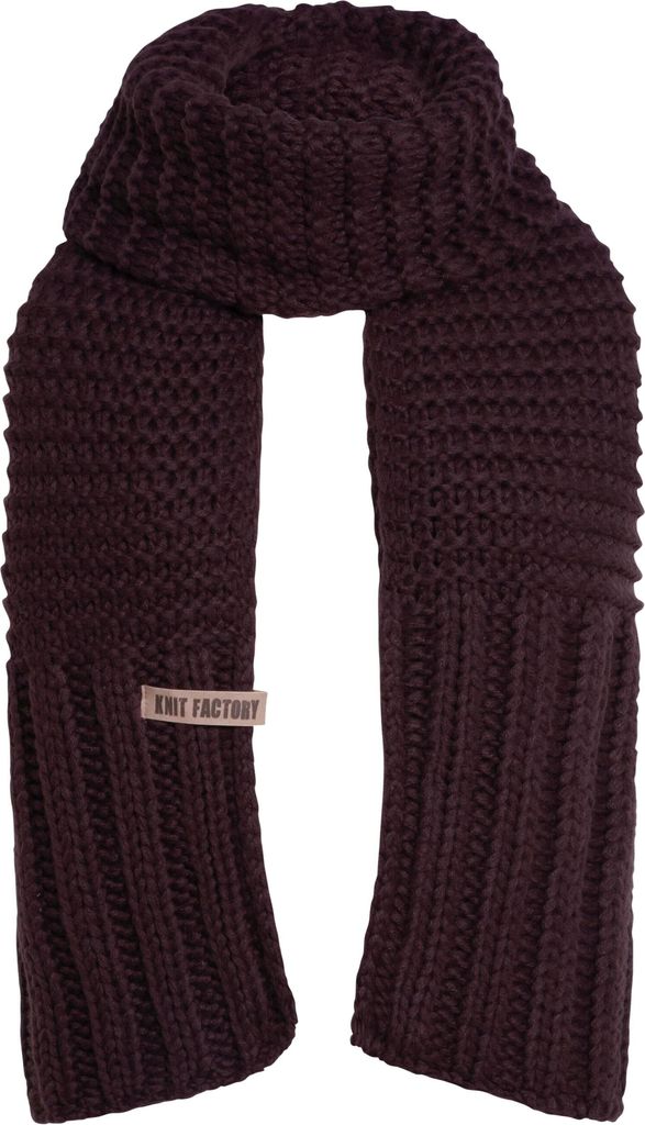 Knit Factory Alex Schal - Aubergine - 200x45 cm