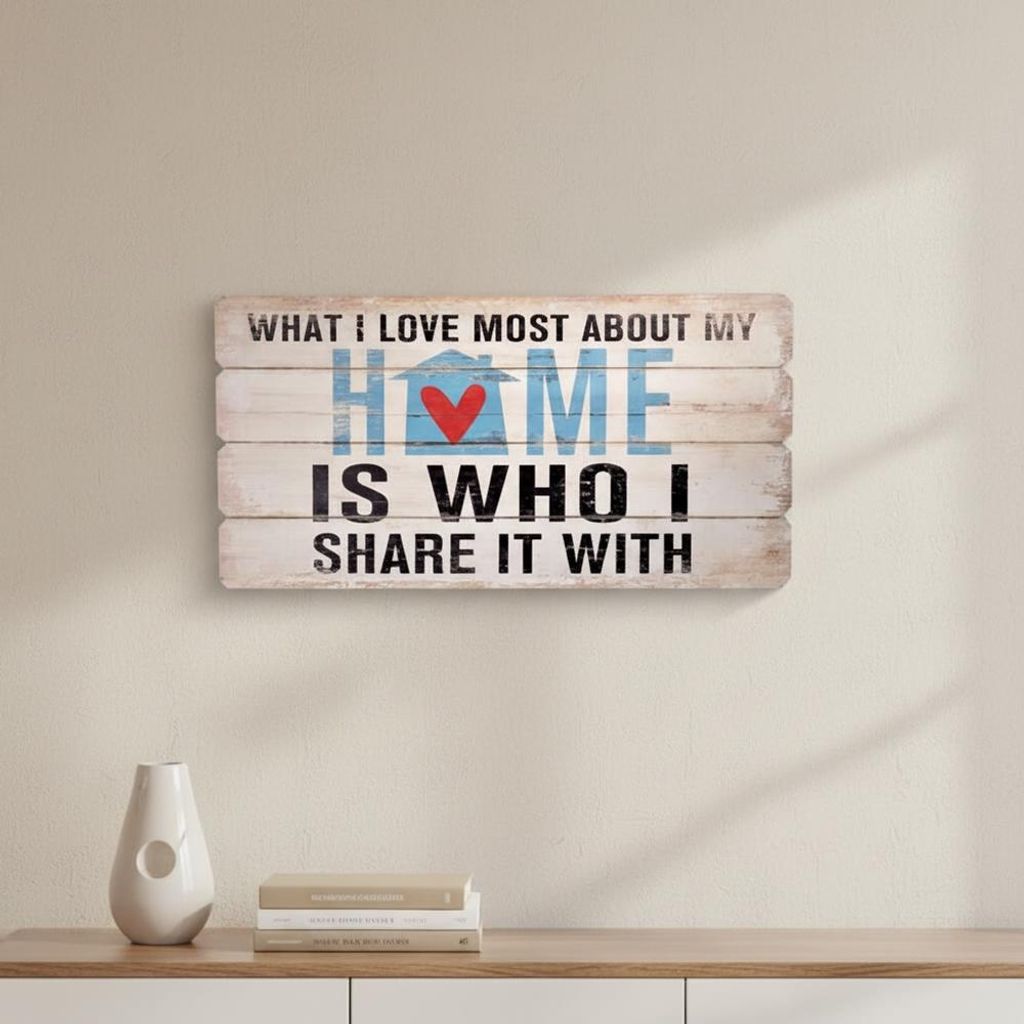 Mucola Holzschild 100x50cm Wanddekoration Wandschild Wand Dekoschild Bild Spruchbild Kunst Shabby Vintage Deko Schild Holz - Home