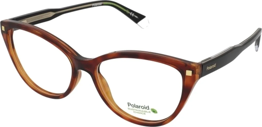 Polaroid PLD D493 086 55: Occhiali da Vista Cat Eye Havana Donna