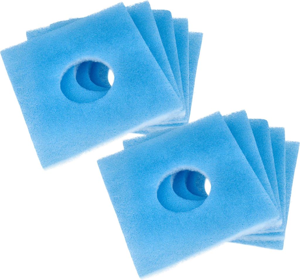 vhbw 10x Luftfilter G3 kompatibel mit Limodor / Limot Abdeckung SD Lüfter, Badlüfter, Ventilator, Lüftungsgerät - Blau Weiß