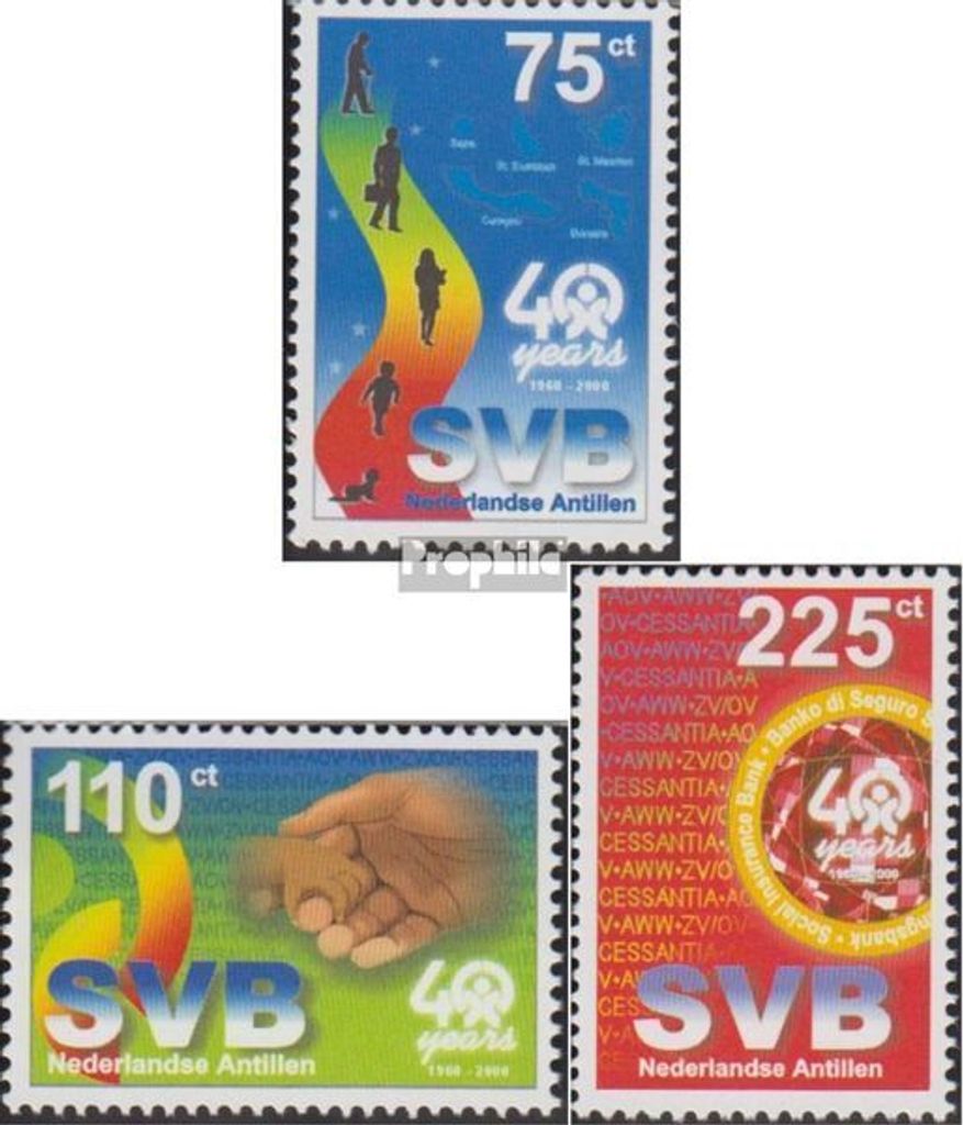 Briefmarken Niederländische Antillen 2000 Mi 1079-1081 (kompl.Ausg.) postfrisch SVB