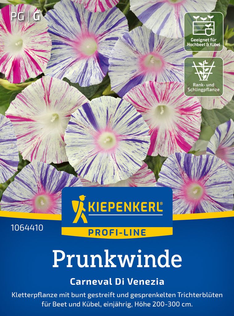 Kiepenkerl Prunkwindensamen Carneval Di Venezia Ipomoea tricolor 30 Pflanzen