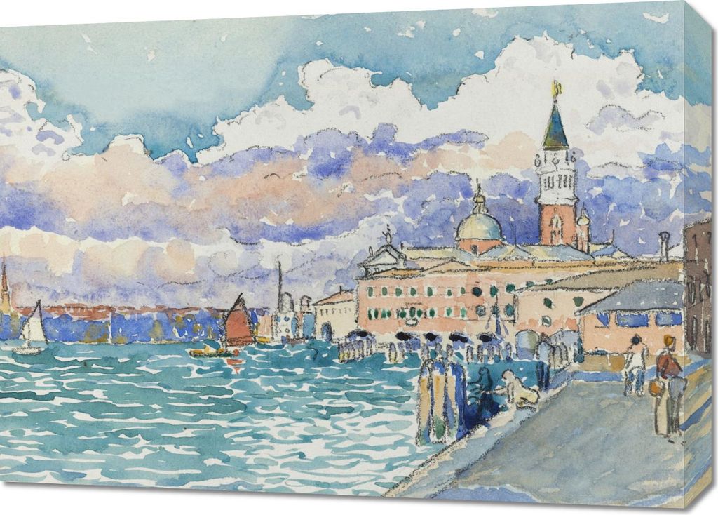 Bild 70x50cm Venedig, Henri-Edmond Cross Vintage für das Wohnzimmer