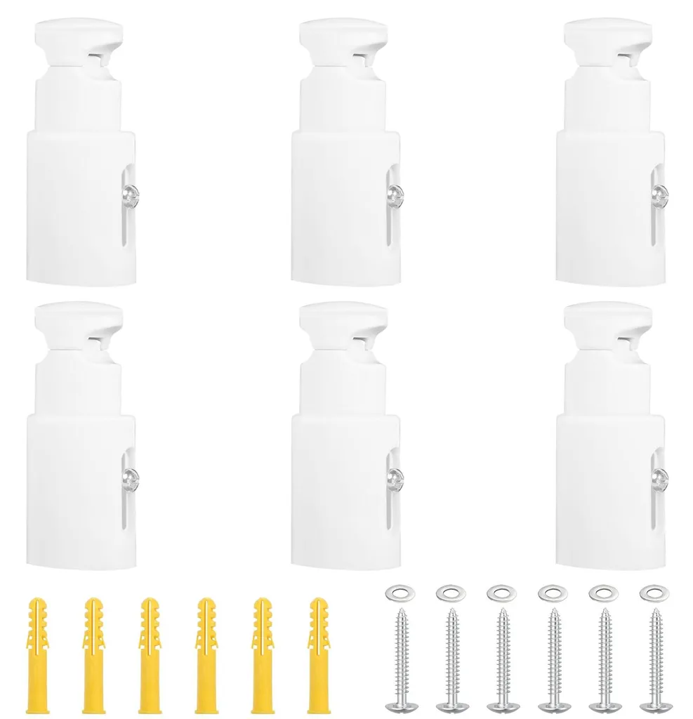 Support radiateur universel blanc lot de 6 pour modèles droits et bombés