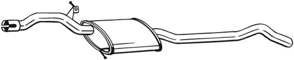 BOSAL 284-463 Mittelschalldämpfer Schalldämpfer für AUDI A4 Avant (8K5, B8) A4 Limousine (8K2, B8)