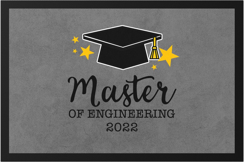 Master of Engineering 2022 Fußmatte Abschluss Geschenk Studium Absolvent Masterabschluss Uni