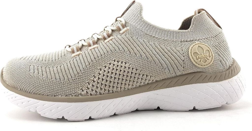 Rieker Knitup 191 Damenschuhe Sneaker Low Beige Freizeit Productafbeelding 
