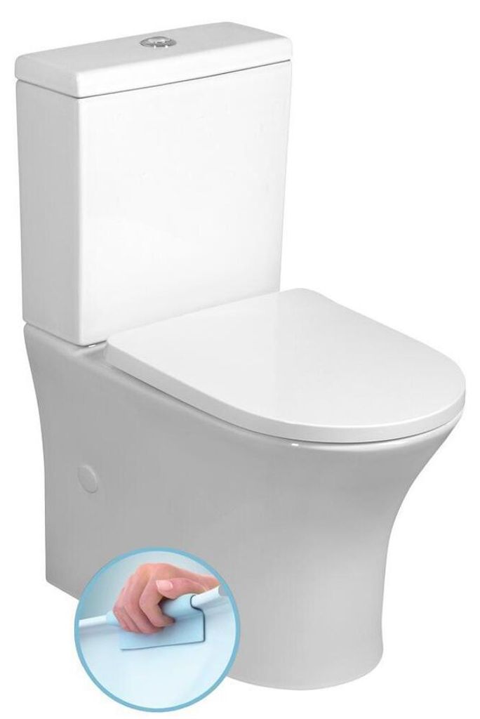 LEON  Kombi-WC, spülrandlos, Abgang senkrecht/waagerecht, Produktbild 