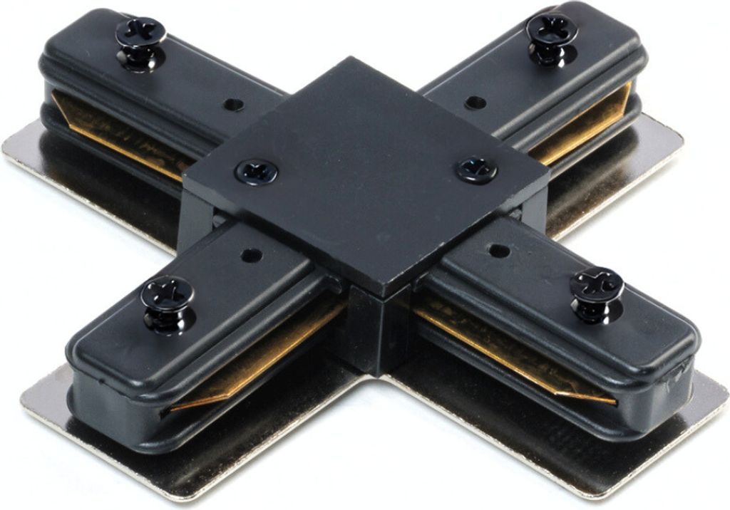 Qub X-Verbinder Schwarz - 1-Phasen Kreuzverbinder für Stromschienen