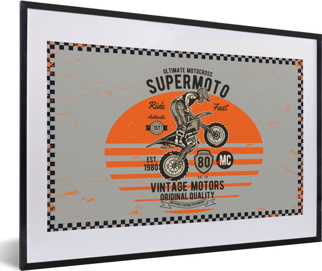 MuchoWow® MuchoWow® Gerahmtes Poster Mancave - Motorrad - Produktbild 