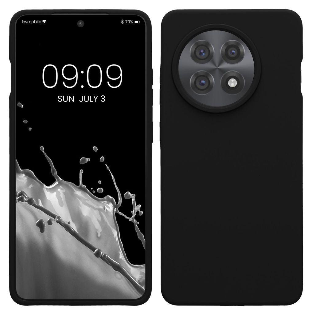 kwmobile Handyhülle für OnePlus 13R Hülle - Case Silikon - Kabelloses Laden - Schutzhülle Cover in Schwarz