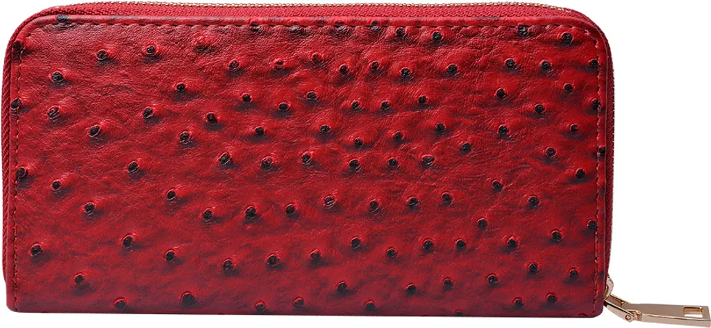 Clayre & Eef Portafoglio Rosso 19x9 cm in Poliuretano | Portamonete Chic