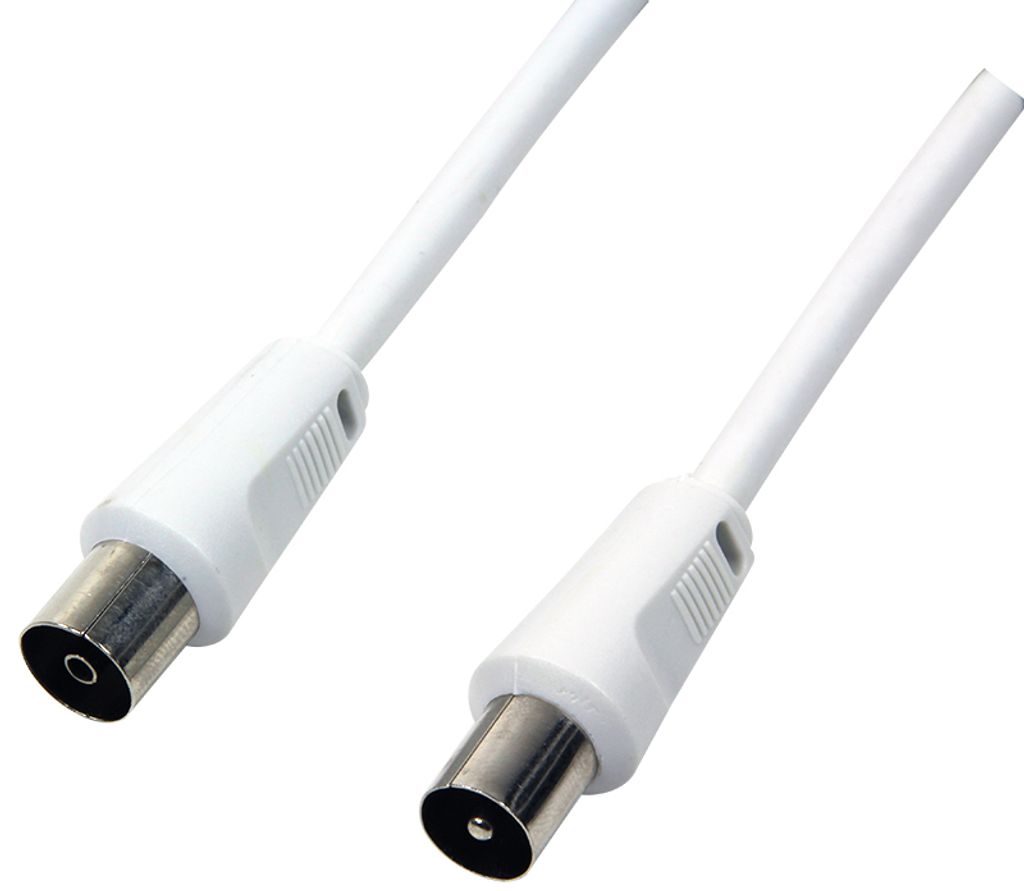 LogiLink CA1061, Weiß, Coaxial Plug, Coaxial jack