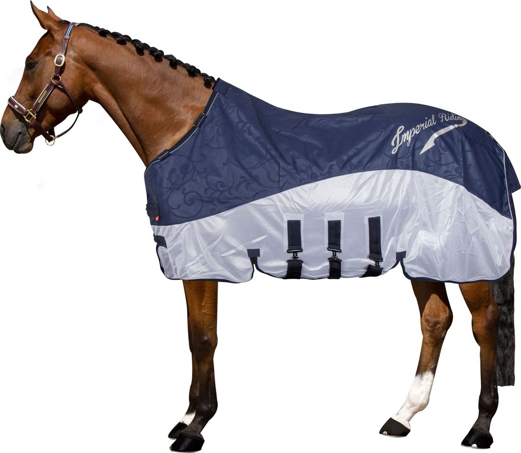 Imperial Riding Fliegendecke Rain & Fly IRHSuper-dry Classic Regendecke Navy 195 (145 cm)