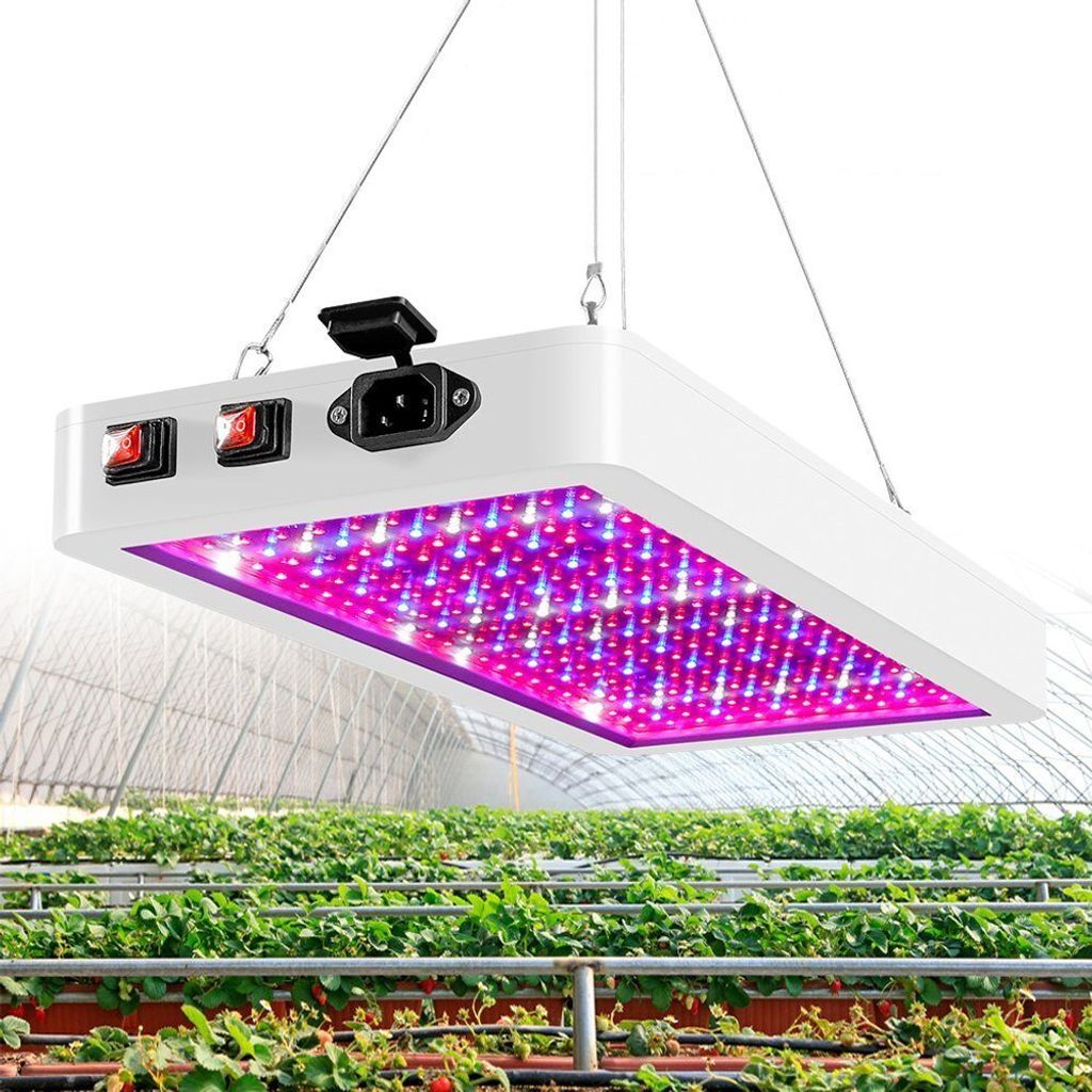 Pflanzenlampe 312LEDs, Doppelschalter, 80W, mit verstellbarer Seilaufhängekette