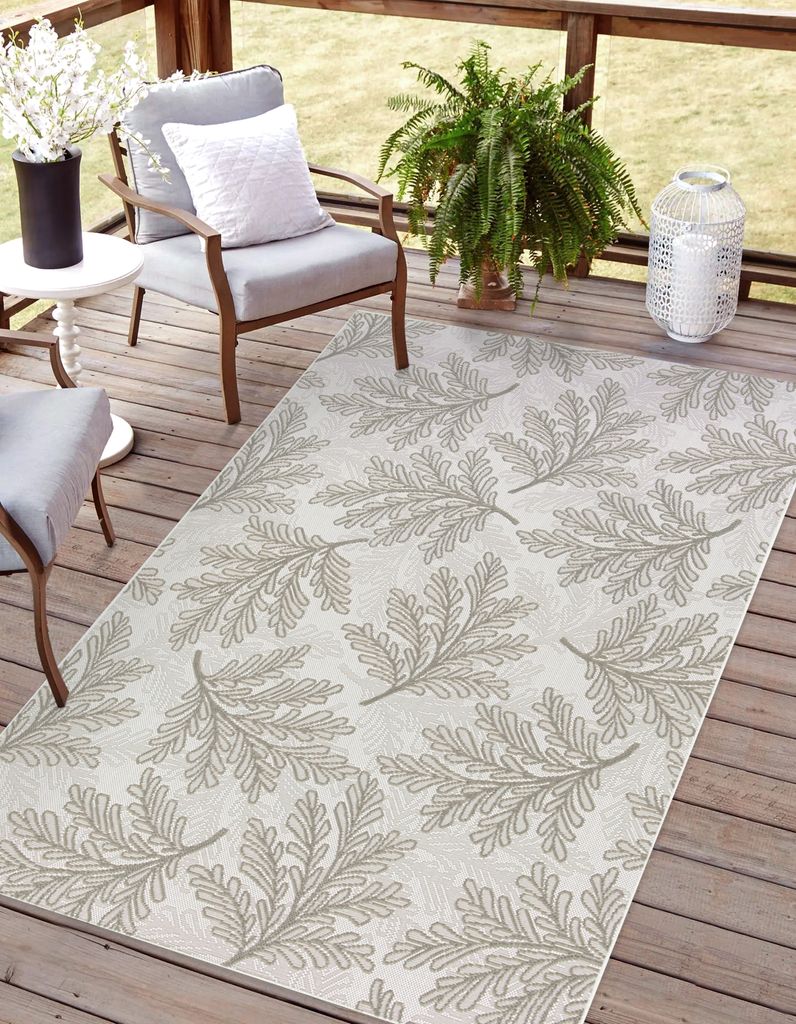 In- und Outdoor Teppich TWIGS Grau-Beige, 120 x 170 cm