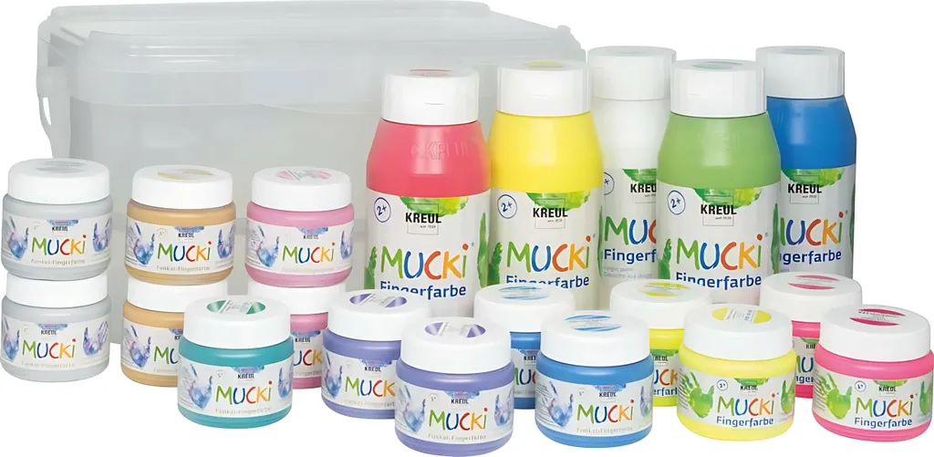 Peinture aux Doigts MUCKI KREUL Big Box - Anti-Tache et Sécurisée Enfant