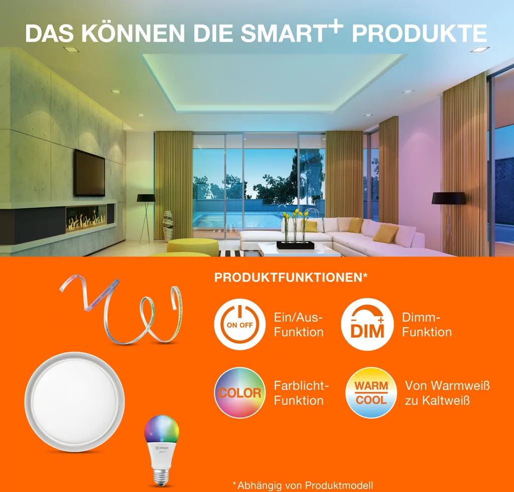 Lampada Soffitto LEDVANCE SMART+ 34W | Risparmio e Comfort WiFi - 5