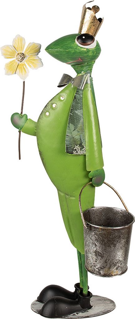 Clayre & Eef Dekorationsfigur Frosch 67 cm Grün Metall