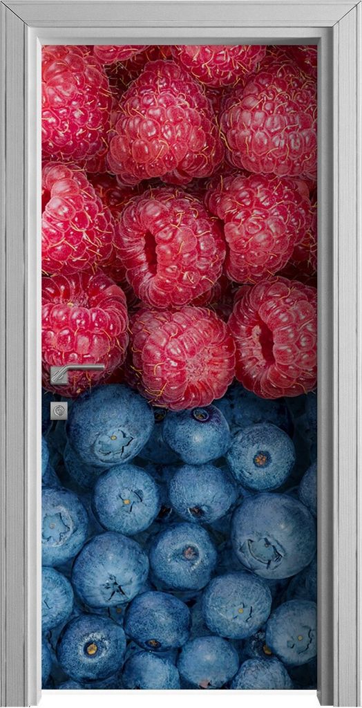 Tür Selbstklebende 90x210 cm Türfolie Türtapete Klebefolie - Farblich Früchte