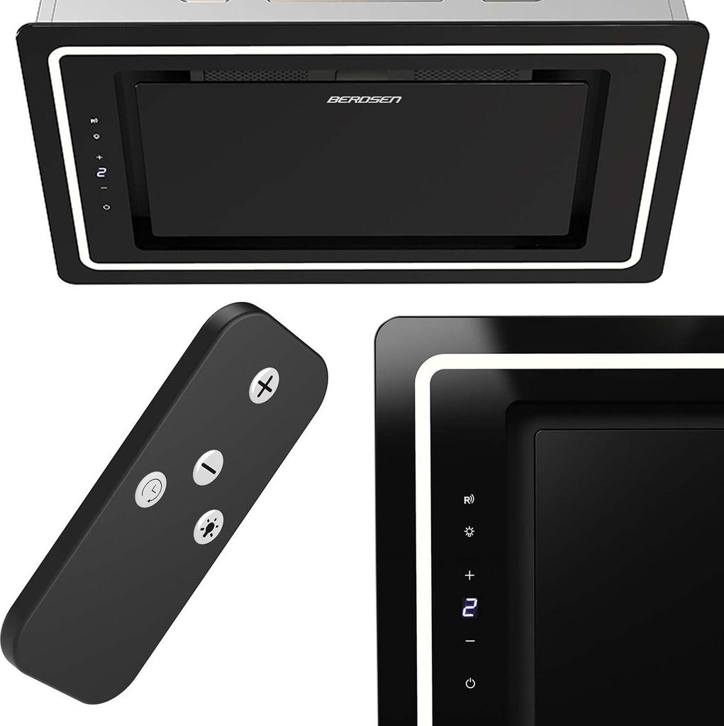 Cappa da cucina elegante 52 cm Nera Berdsen BT-239 Immagine del prodotto 