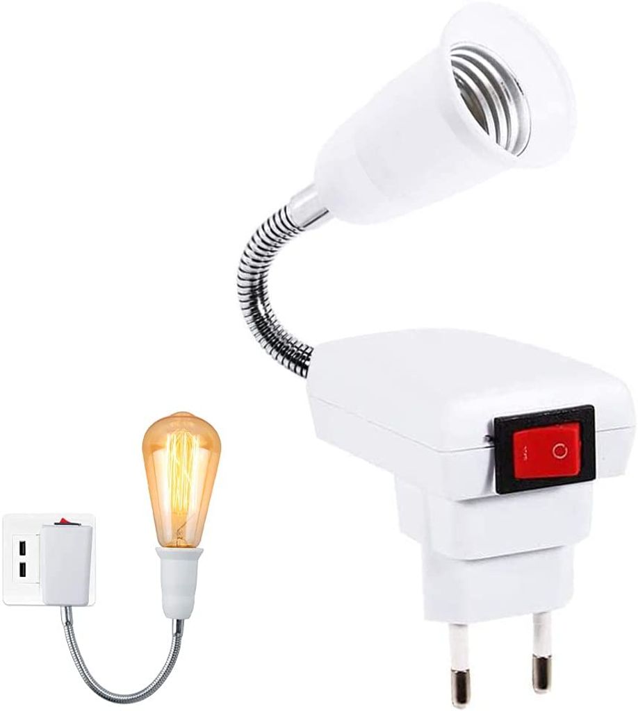 E27 Lampenfassung mit Schalter (EU Stecker)