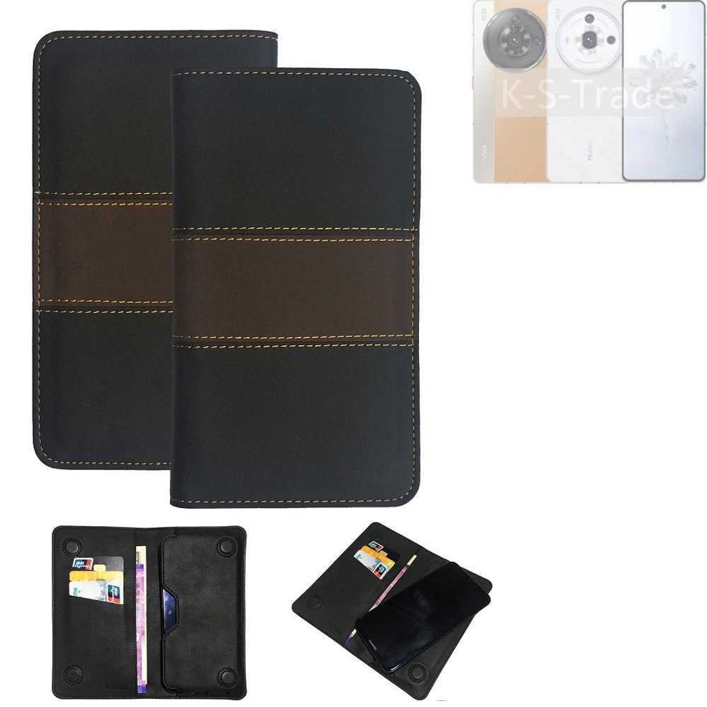 K-S-Trade Hülle Handyhülle kompatibel mit Nubia Z50S PRO Schutzhülle Walletcase Bookstyle Tasche Schutz Case Handytasche Wallet Cover Kunstleder