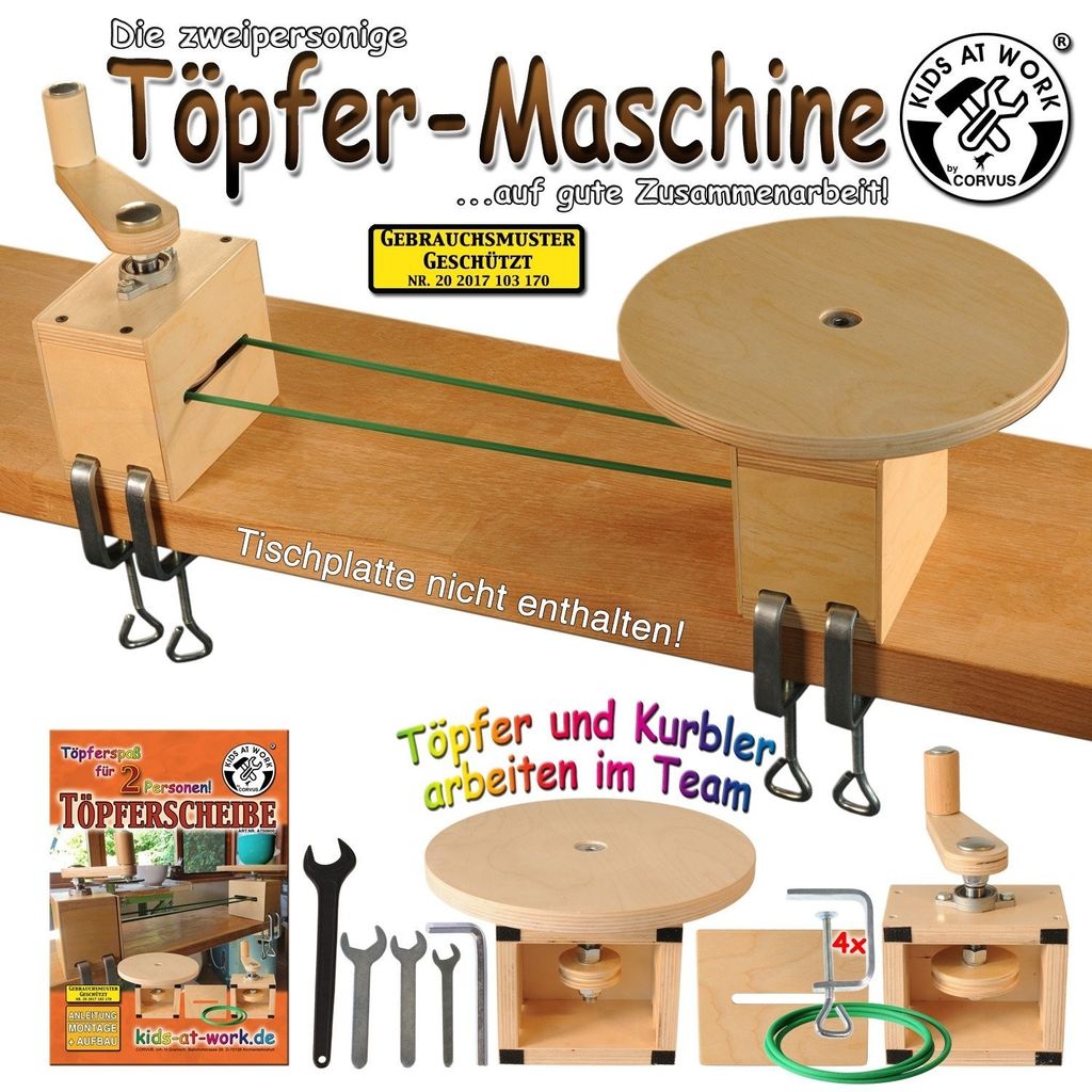 Kids at Work Töpferei Spielzeugmaschine für Kinder, Produktbild 