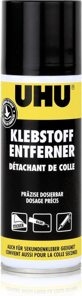 UHU Klebstoffentferner Spray mit einzigartiger Gelformel 200ml