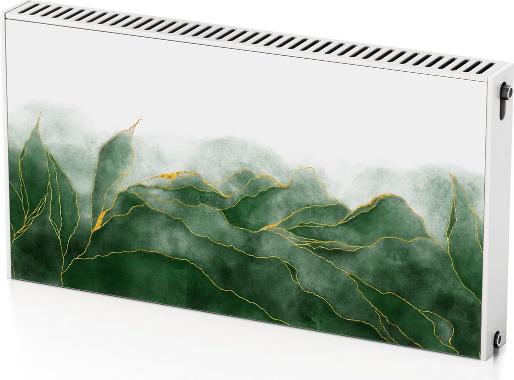 Blätter – Magnetische Heizkörperabdeckung – 110x60 cm – Magnet Heizkörperabdeckung – 3D Würfel – Heizkörperverkleidung – Magnetisc...