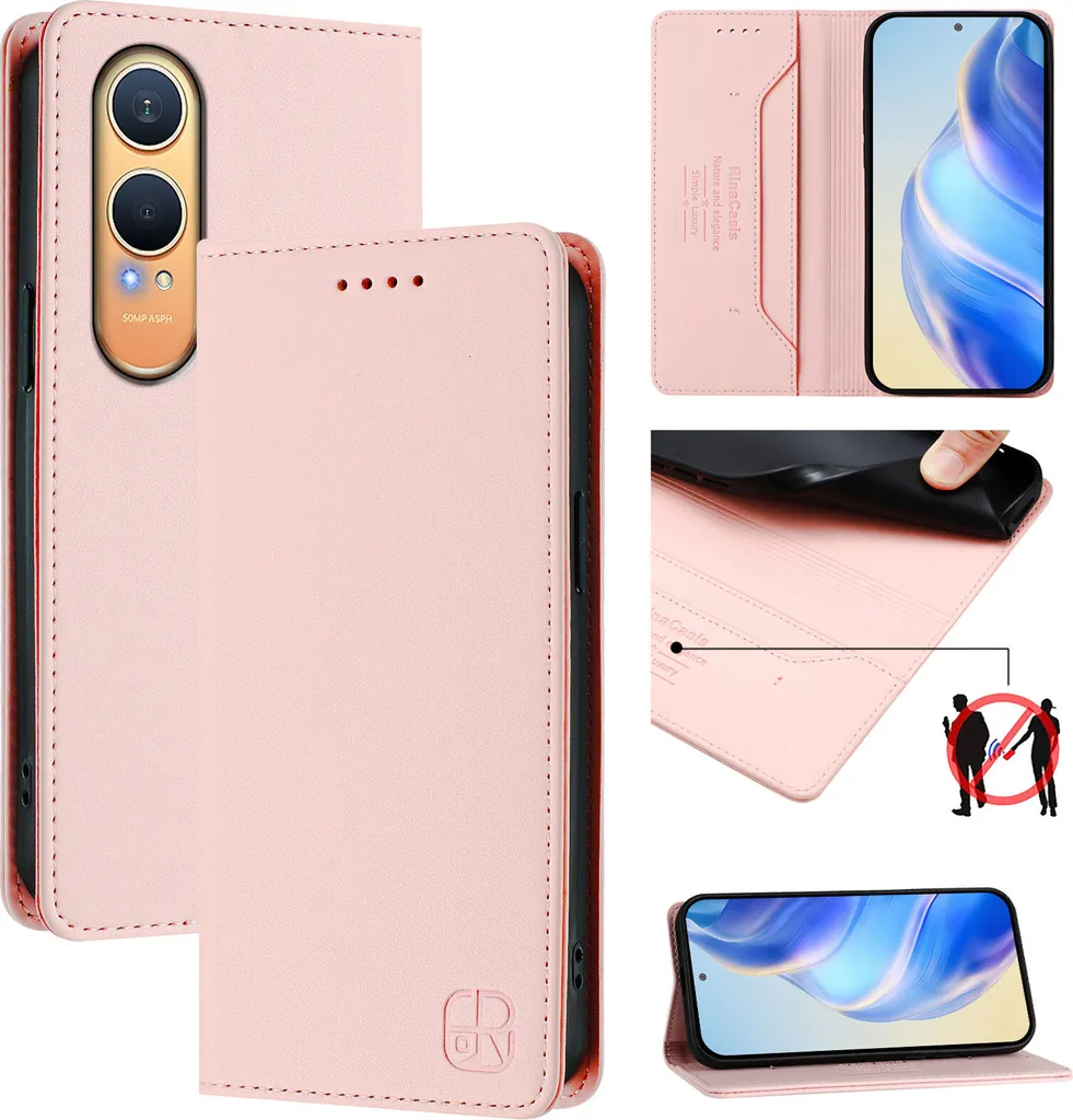Custodia Rosa OnePlus Nord CE4 Lite: Protezione Completa e Portafoglio